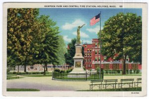 Holyoke, Mass, Hampden Park And Central Fire Station