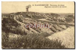 Old Postcard Panorama Blankenberghe Dunes