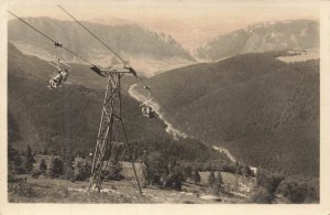 Malá Fatra Slovakia Chleb Peak Chairlift RPPC 1947 Posted Postcard Prague