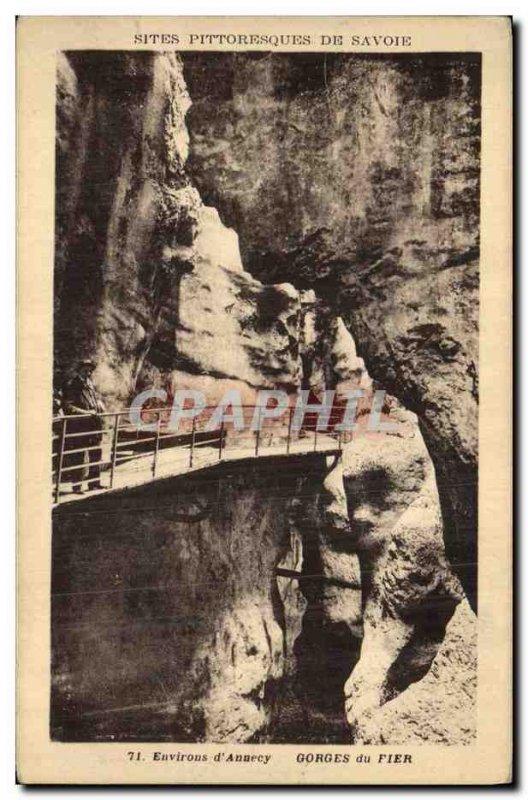 Old Postcard Surroundings Annecy Gorges du Fier