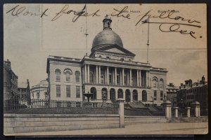 Boston, MA - State House - 1905 Flag Cancel