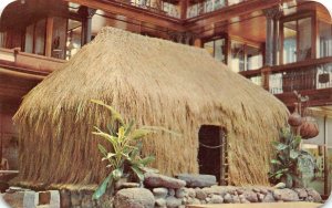 HONOLULU, HI Hawaii  GRASS HOUSE~Bernice Pauahi Bishop Museum  Chrome Postcard