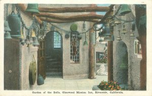 Riverside California Glenwood Mission Inn Garden of the Bells WB  Postcard