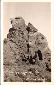 Real Photo Postcard Crossings of the Midas Ledge Rock Formation possibly Utah