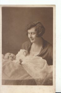 Ancestor Postcard - Real Photo of Dulcie & Baby Di - Ref TZ1616