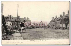 Nesle Old Postcard The grand place