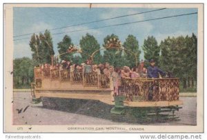 Conductor Driving Observation Car, Montreal, Quebec, Canada 1951