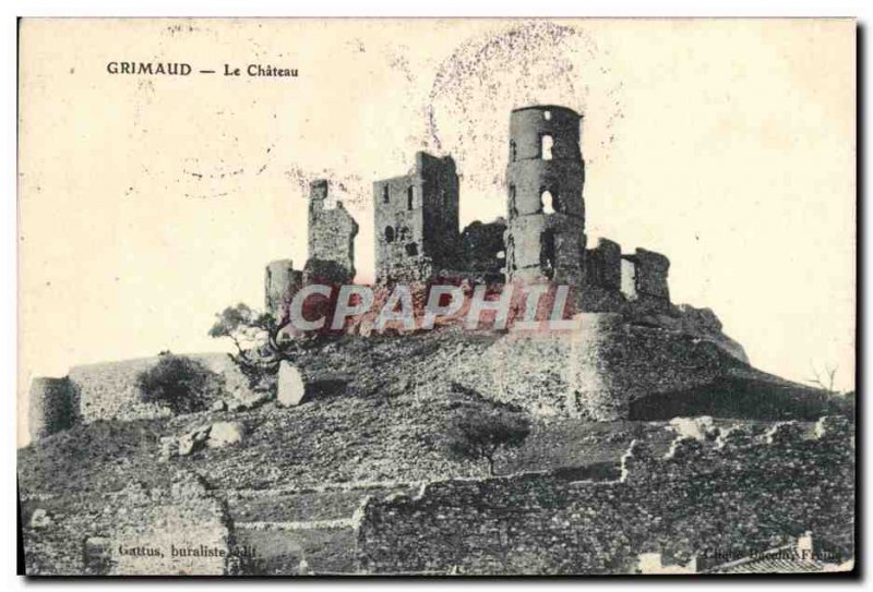Old Postcard Grimaud Le Chateau