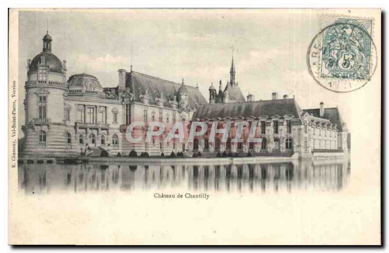 Postcard Old Chateau De Chantilly