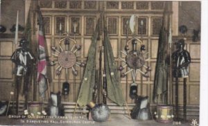 Scotland Edinburgh Castle Group Of Old Scottish Arms & Colours In Banqueting ...