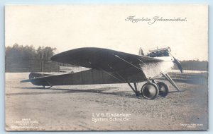 RPPC WWI German Eindecker Fighter Airplane Real Photo Postcard