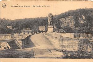 B94662 le tablier et le lion  barrage de la  gileppe belgium