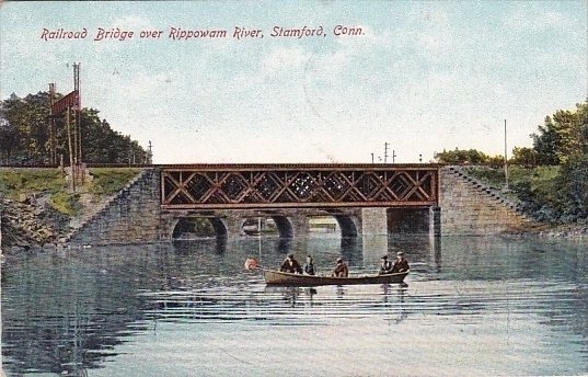 Railroad Bridge Over Rippowam River Stamford Connecticut 1908