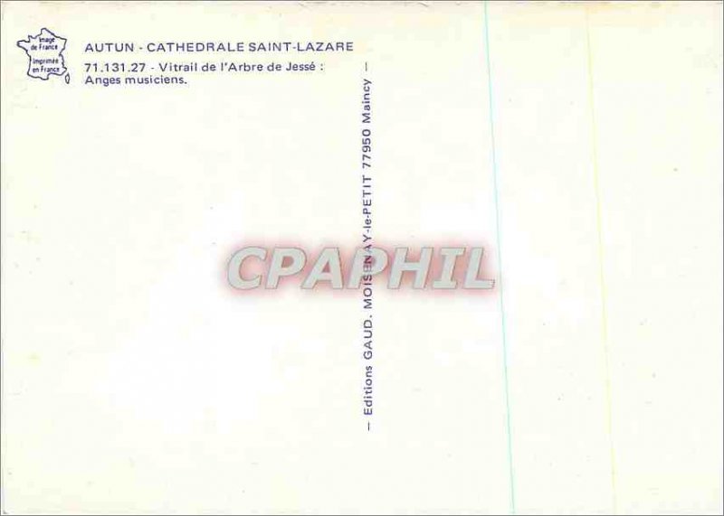 'Modern Postcard Autun Cathedral Saint Lazare Stained del ''Jesse Tree Angels...