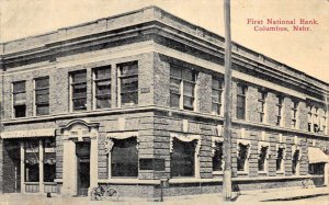 Columbus Nebraska First National Bank Building Sepia Tone Lithograph PC U3390