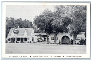 Mountain View Hotel Exterior Scene Roadside Pueblo Colorado CO Vintage Postcard