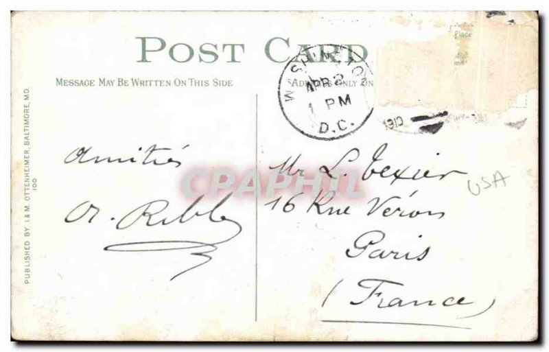 Old Postcard View From Washington Capital Dome