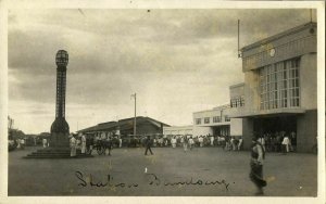 indonesia, JAVA BANDUNG, Railway Station, Lantern Monument (1930) RPPC Postcard