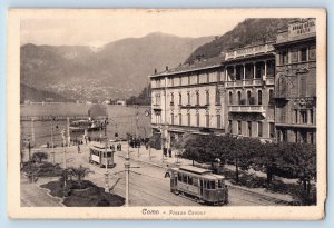 Rome Lazio Italy Postcard View of Como Piazza Cavour c1920's Antique Posted