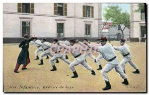 Postcard Old Army Infantry Boxing