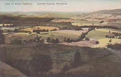 Maryland Garrett County Cove On State Highway Handcolored Albertype