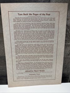 Vintage 50s OLD TALBOTT TAVERN Restaurant Menu BARDSTOWN Kentucky