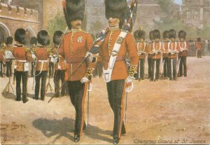 Harry Payne. Changing Guard at St. James  Modern English repro of a Tuck Oilet