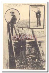 Crime DUSSEAU near Chatellerault (Vienna) in May 1905 Old Postcard Sergeant G...