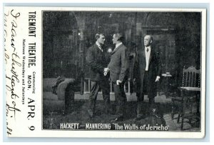 1906 Tremont Theatre Boston Advertising Walls of Jericho Massachusetts Postcard