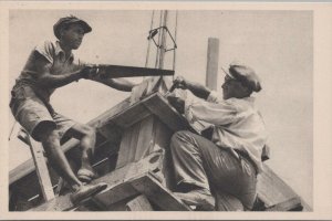 Postcard Judaica Jewish Builders Israel?