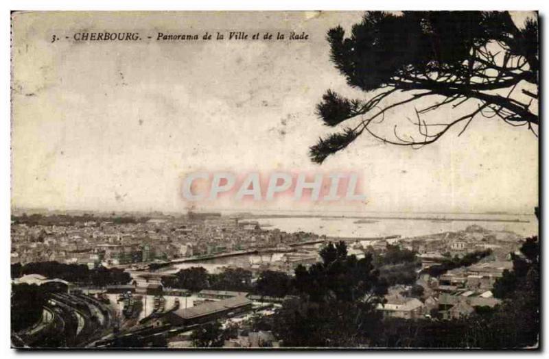 Cherbourg - Panorama de la Ville et de la Rade CPA 