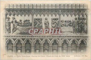 Old Postcard Paris church Notre Dame Circumference Choir XIII of the Cross