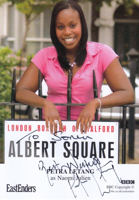 Petra Letang Naomi Julien Eastenders Hand Signed BBC Cast Card Photo