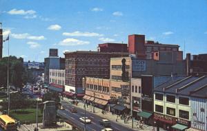 King St Hamilton Ontario ON Chicken Roost King's Hall Arliss c1964 Postcard E12