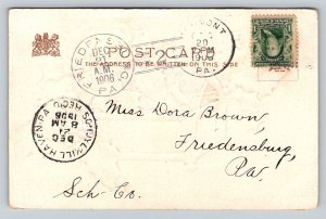 1906  Merry Christmas & Happy New Years    Postcard