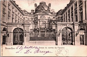 Belgium Brussels Bruxelles Palais du comte de Flandre Vintage Postcard C148