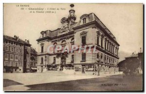 Old Postcard Chambery Savoie Hotel de Ville and the Nivolet