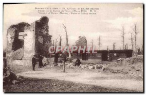 Old Postcard Reims Surroundings Ruins of Sillery station Militaria