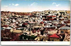 Jerusalem General View Israel Buildings Residences Postcard