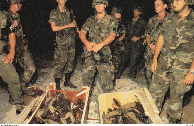 Small Part of the Large Cache of Weapons seized by U.S. Troops, 1983