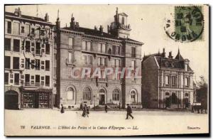 Old Postcard Valencia Bank & # 39Hotel Post and the Caisse d & # 39Epargne