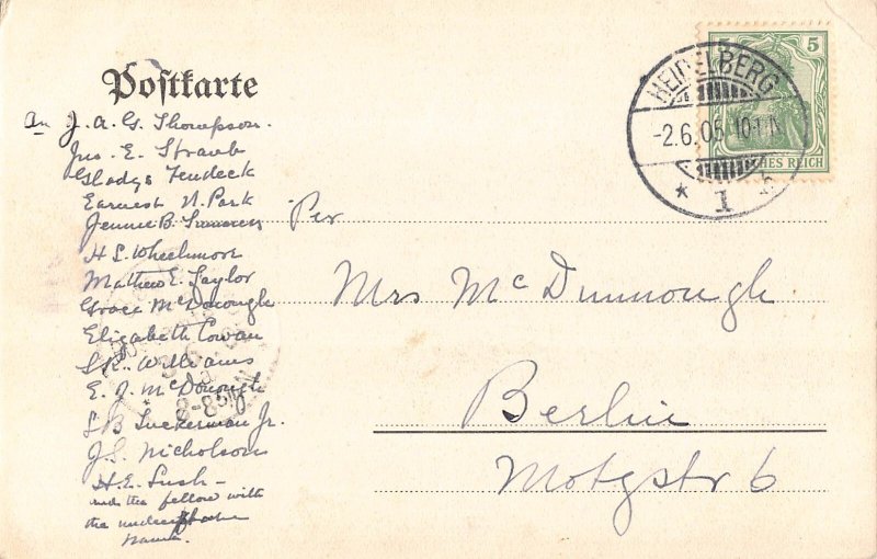Germany 1905 Heidelberg Multi-view vintage postcard B996