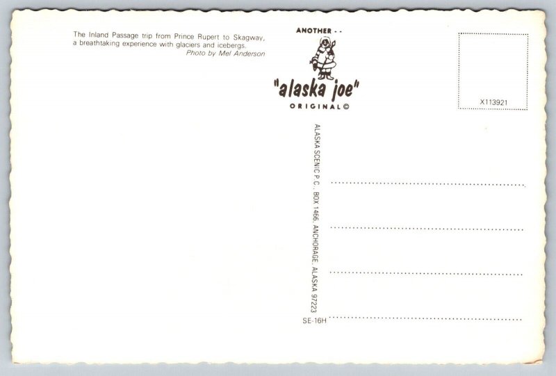 Cruise Ship  Sailing  Inland Passage  Alaska   Postcard