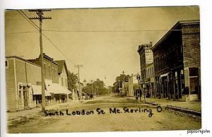 Sterling OH Street View Store Fronts RPPC Postcard