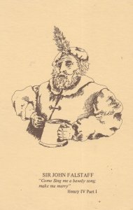 Sir John Falstaff in Shakespeare Play Henry VI Part 1 Postcard