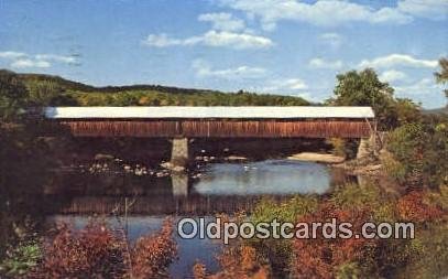 Blair, Campton, NH USA Covered Bridge 1972 very light postal marking on front...