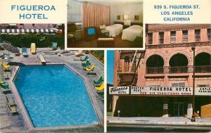 Hotel Figeroa resort 1950s LOS ANGELES CALIFORNIA Roberts Pool Entrance 3693