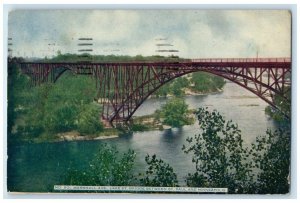 1911 Marshall Lake St. Bridge Between St. Paul Minneapolis Minnesota MN Postcard