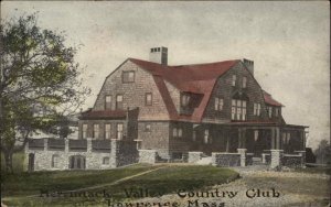 Lawrence Massachusetts MA Merrimack Valley Country Club c1910 Postcard