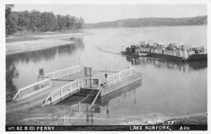 Lake Norfolk AR Automobile Ferry Real Photo Postcard